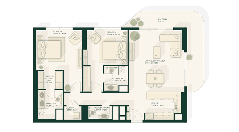 2 Bedroom