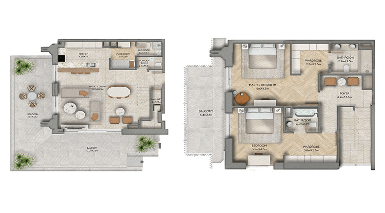 2 Bedroom duplex