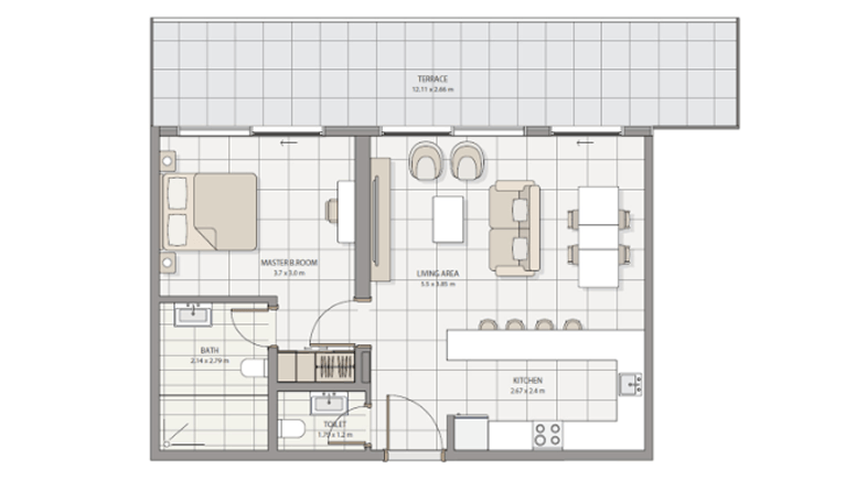 1 Bedroom type 2