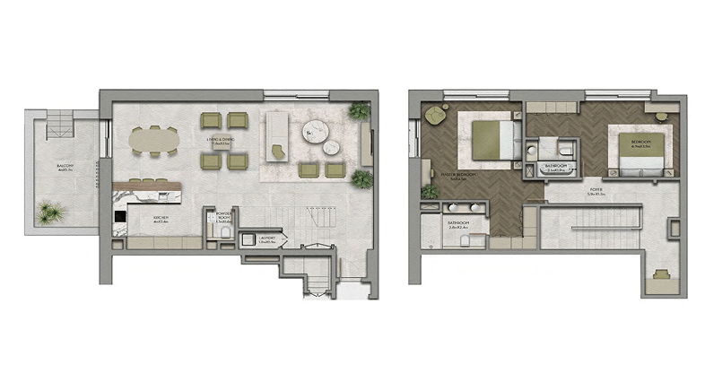 2 Bedroom duplex
