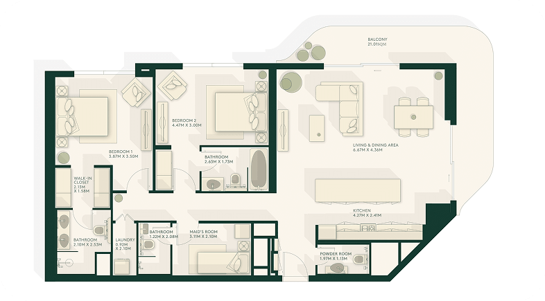 2 Bedroom