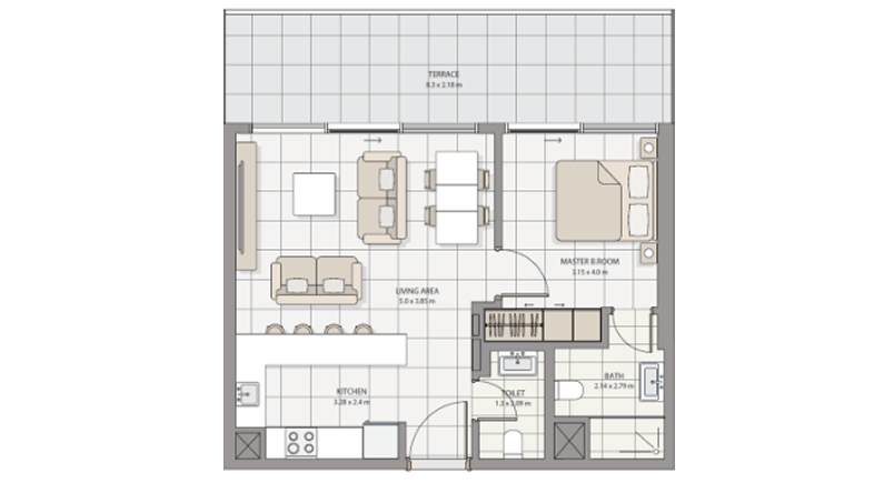 1 Bedroom type 1
