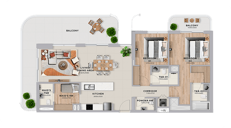 2 Bedroom